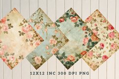 Shabby Chic Roses Seamless Digital Paper Bundle Product Image 7
