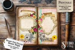 Shabby Chic Skinny Junk Journal Pages Product Image 3
