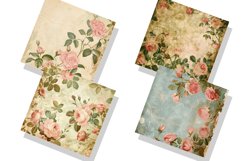 Vintage Shabby Chic Digital Paper Bundle Product Image 2