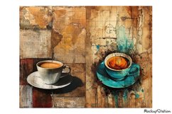 Shabby Coffee Junk Journal Printable Half Pages | Scrapbook Product Image 2