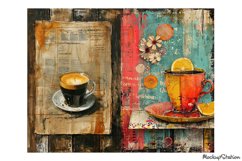 Shabby Coffee Junk Journal Printable Half Pages | Scrapbook Product Image 4