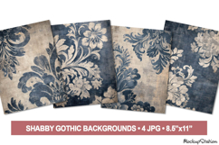 Shabby Backgrounds, Vintage Baroque Digital Papers Product Image 1
