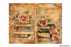 Vintage Shabby Old Letter Paper Junk Journal Half Pages Product Image 2