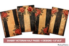 Victorian Gothcore Shabby Paper Junk Journal Page, Vintage Product Image 1