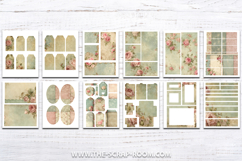 Printable Junk Journal Kit Shabby Victorian digital paper Product Image 2
