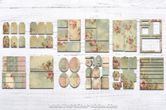 Printable Junk Journal Kit Shabby Victorian digital paper Product Image 3