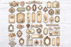 Printable Junk Journal Kit Shabby Victorian digital paper Product Image 4