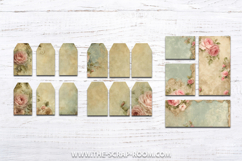 Printable Junk Journal Kit Shabby Victorian digital paper Product Image 5