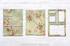 Printable Junk Journal Kit Shabby Victorian digital paper Product Image 6