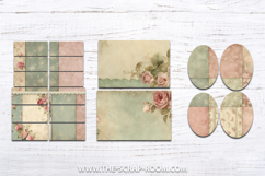 Printable Junk Journal Kit Shabby Victorian digital paper Product Image 7
