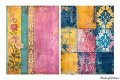 Shabby Abstract Background Junk Journal Pages, Scrapbook JPG Product Image 3