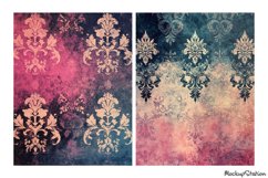 Shabby Abstract Background Junk Journal Pages, Scrapbook JPG Product Image 2