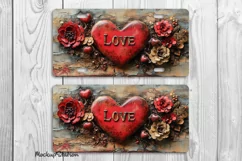 Love License Car Plate PNG | Vintage Heart Style Design Product Image 2
