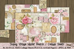 10 A4 Collage sheets, master boards in a vintage shabby theme. Use for junk journaling,scrapbooking, card making and other paper crafts.