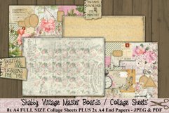 10 A4 Collage sheets, master boards in a vintage shabby theme. Use for junk journaling,scrapbooking, card making and other paper crafts.
