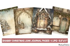 Christmas Cottagecore Junk Journal Pages | Shabby Winter JPG Product Image 1