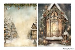 Christmas Cottagecore Junk Journal Pages | Shabby Winter JPG Product Image 2