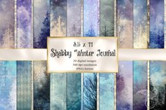 Shabby Winter Journal Digital Paper Product Image 1