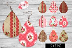 Shabby Chic | Valentine&#039;s | 9 Sets of Teardrop Earrings PNGs Product Image 1