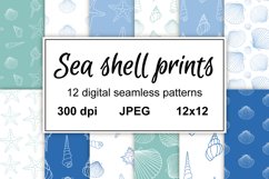 Set Of Hand Drawn Sea Shell Patterns Product Image 1
