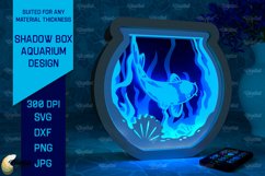 Shadow Box Aquarium Paper Cut. 3D Light Box SVG Product Image 1