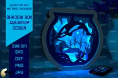Shadow Box Aquarium Paper Cut. 3D Light Box SVG Product Image 1