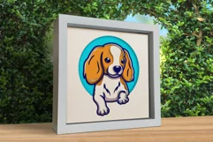 3d Dog Svg, Shadow Box Svg, Paper cut, Cute Dog Svg Product Image 3