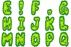 Shaggy Hair Alphabet Lettering Font Monster Halloween ABC Product Image 3