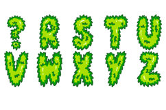 Shaggy Hair Alphabet Lettering Font Monster Halloween ABC Product Image 2