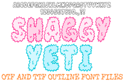 Shaggy Yeti Alphabet Lettering Font Furry Monster ABC OTF by Squeeb Creative