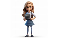 3D pixar Character Child Girl with relevant environment Product Image 1