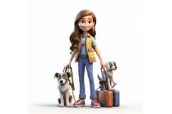 3D pixar Character Child Girl with relevant environment Product Image 1