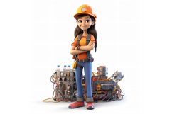 3D pixar Character Child Girl with relevant environment Product Image 1