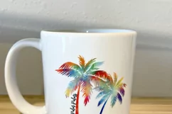Palm Trees, Beach, Summer, Sublimation Design, png File Product Image 3