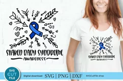 Arrows and blue ribbon Shaken Baby Syndrome Awareness SVG design - Create custom shirt and tote bag gifts for anyone affected by SBS.