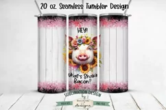 Cute Pig with Sunflowers 20oz Seamless Tumbler Wrap Product Image 1