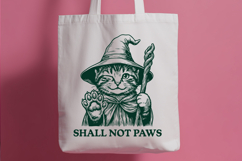 Funny Wizard Cat SVG Shall Not Paws PNG Clipart Art Product Image 2