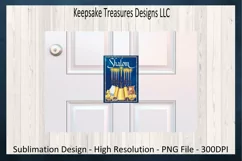 Shalom Hanukkah Garden Flag Template PNG Sublimation Product Image 4