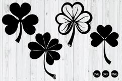 Shamrock SVG, Four-Leaf Clover SVG, St. Patrick's Day SVG Product Image 1