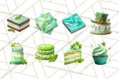 St. Patrick’s Day Dessert Bar Clipart PNG Product Image 5