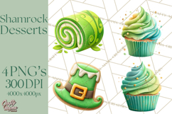 St. Patrick’s Day Dessert Bar Clipart PNG Product Image 1