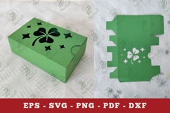 Shamrock Gift Box Paper Cut SVG Product Image 1