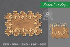 Shamrock Laser Cut Sign Product Image 1