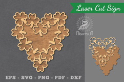 Shamrock Laser Cut Sign Product Image 1