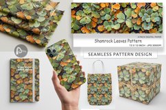 Digital Paper Shamrock Leaves Pattern Product Image 1