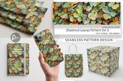 Digital Paper Shamrock Leaves Pattern Product Image 1