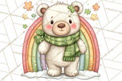 Cartoon Lucky Animals Clipart PNG, Shamrock Pets Printable Product Image 2