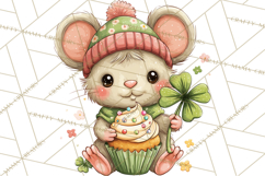 Cartoon Lucky Animals Clipart PNG, Shamrock Pets Printable Product Image 3