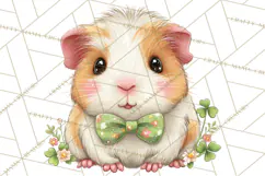 Cartoon Lucky Animals Clipart PNG, Shamrock Pets Printable Product Image 3