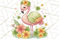 Cartoon Lucky Animals Clipart PNG, Shamrock Pets Printable Product Image 4